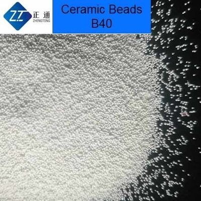 Glass Mold Cleaning Ceramic Blasting Media 62 - 66% Zirconia Beads B40 High Toughness