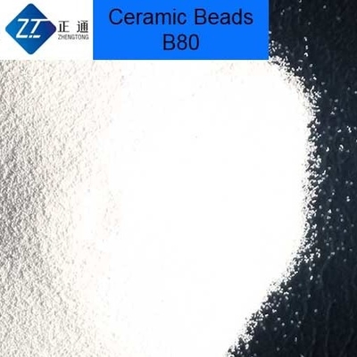 High Durability White Blasting Abrasive Material , Ceramic Bead Blasting Media Light Metal Finish