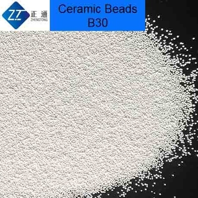 Low Breakdown Bead Blasting Material 62% ZrO2 B30 For Metal Surface Cleaning