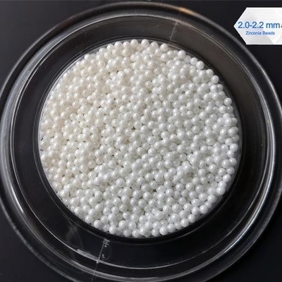 2.0 - 2.2mm / 2.2 - 2.4mm Zirconium Oxide Balls , Sphere Zirconia Sintering Beads