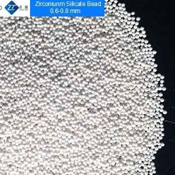 Hard 0.6 - 0.8 Mm Zirconium Silicate Beads For Pigment / Dye Good Fluidity