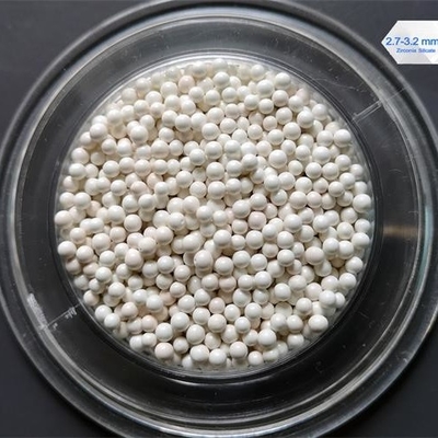 Milky White Zirconium Silicate Beads Durable Surface Media Ores / Minerals Grinding Dispersion