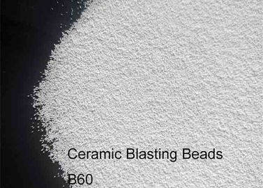 High Durability White Blasting Abrasive Material , Ceramic Bead Blasting Media Light Metal Finish