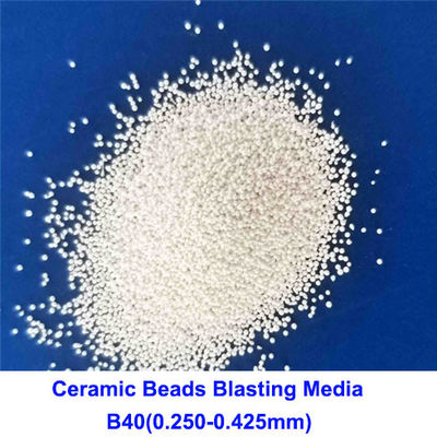 Zirnano 62-66% Ceramic Bead Blasting Media Blasting Materials For Magnesium Alloy