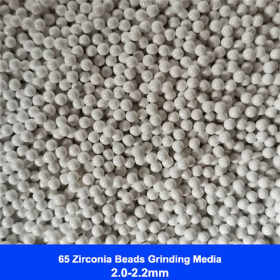 65 Zirconia Grinding Media Zirconium Silicate Beads 1.8-2.0mm 2.0-2.2mm For Paint