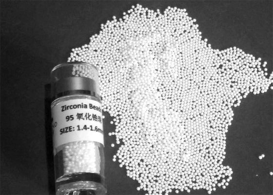 High Hardness 95 Zirconia Beads 1.4 - 1.6 mm Zirconia Grinding Beads For Dispersion