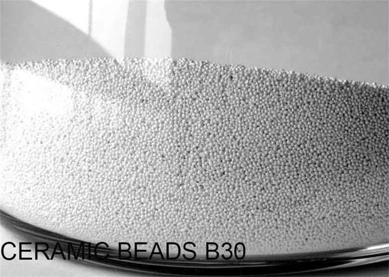 Low Breakdown Bead Blasting Material 62% ZrO2 B30 For Metal Surface Cleaning