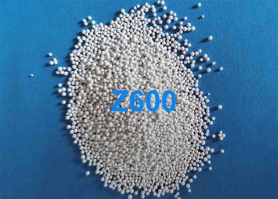 Z600 600 - 850μM Ceramic Shot Peening High Hardness Smooth Surface White Color