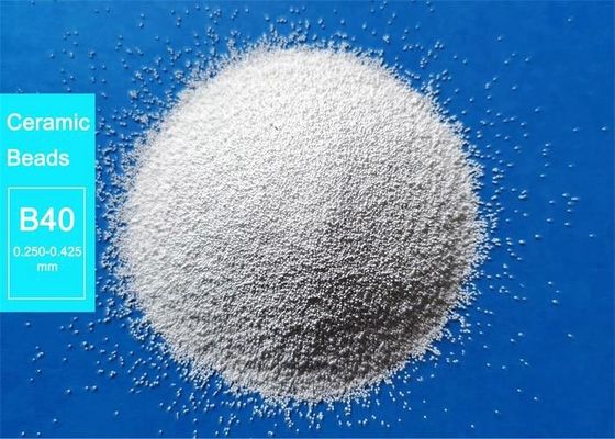 B40 Size 0.250 - 0.425 Mm Ceramic Bead Blasting Metal Surface Treatment Blasting Media
