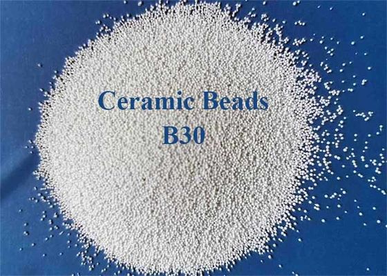 Mobile Phone Surface Finish Ceramic Bead Blasting Media Zircon Sand White