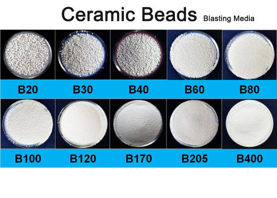 Wear Resistance 700HV Spherical Ceramic Blasting Media for hardened steel knife blade