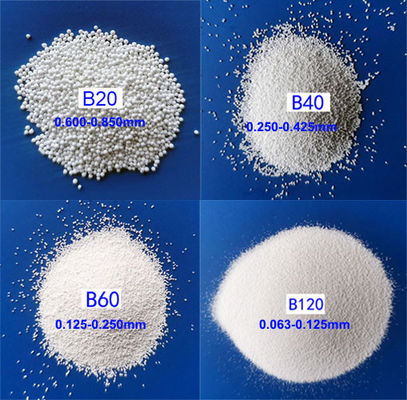 Iron Free Ceramic Blasting Media B60 B120 For Stainless Steel Parts Surface Finish