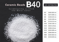 B40, B60 ZrO2 62% Ceramic Bead Blasting Molds Cleaning 700HV Hardness
