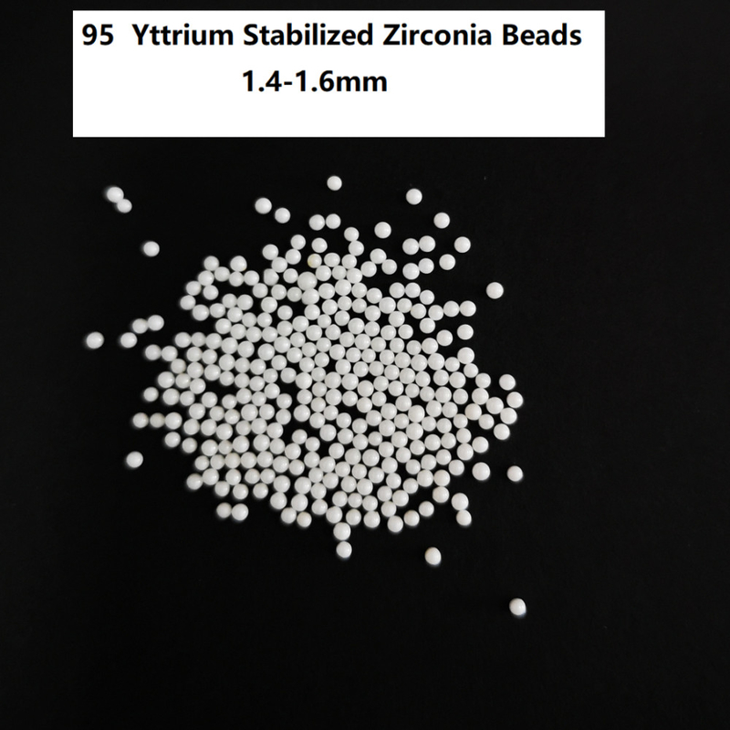 95 Yttria Zirconia Beads 1.4-1.6mm Zirconia Grinding Balls High Strengnth