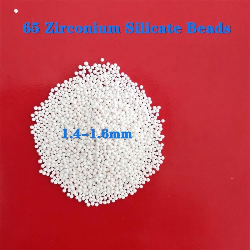 65 Zirconia Silicate Beads Ceramic Grinding Media 1.4 - 1.6Mm For Grinding Dispersion