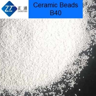 No Silicosis Danger Low Dust Blasting Media , B40 Light Metal Surface Cleaning Ceramic Media For Deburring 