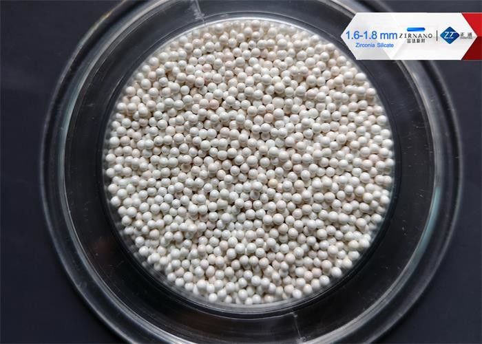 1.61.8mm Zirconium Silicate Beads ZrO2 65 High Grinding Efficiency