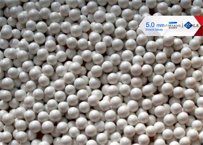 High Hardness Grinding Media Balls , 4 - 10 Mm Zirconia Grinding Beads 