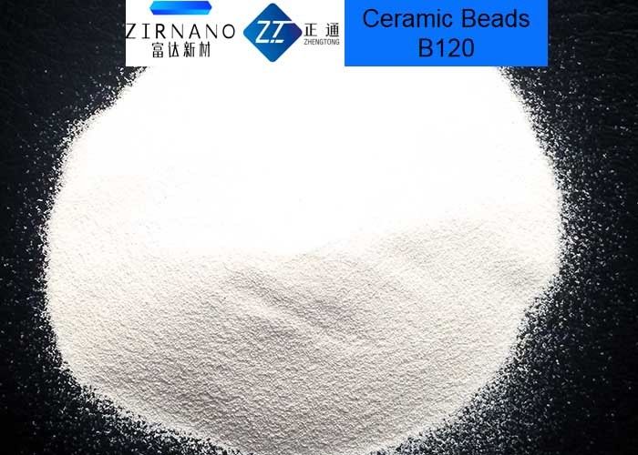 60 - 66% ZrO2 Zirconia Beads Blasting Abrasive Media , Zirconium Oxide Beads B120 