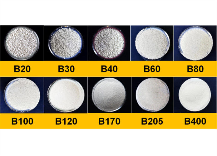 B30 Ceramic Bead Blasting Media Size 0.425 - 0.600mm For Sandblasting Cleaning