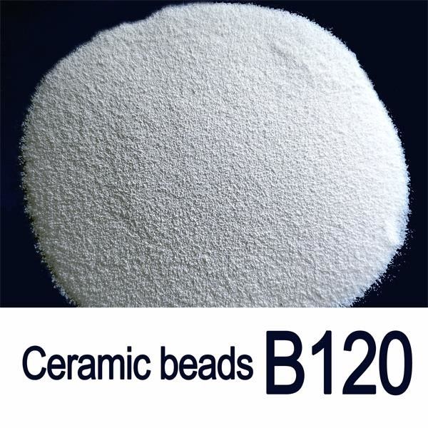 Solid Round B120 0.125mm Ceramic Blasting Beads For Aluminium Profile