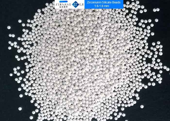 Pigment Zirconium Silicate Beads Milling Media 1.6 1.8 mm Size Low