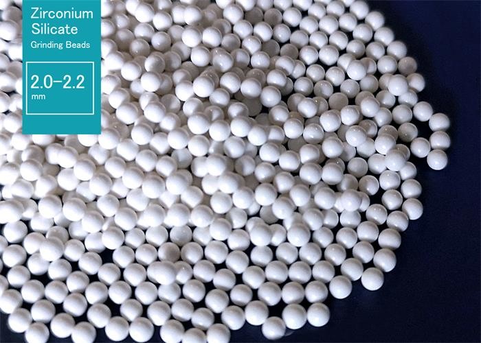 Size 2.02.2mm ZrO2 65 Zirconium Silicate Grinding Media For Paint