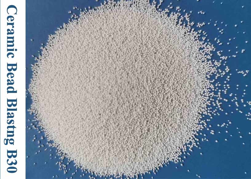 Ceramic Blasting Beads Microblast Media / Deburring Bead Blasting Material