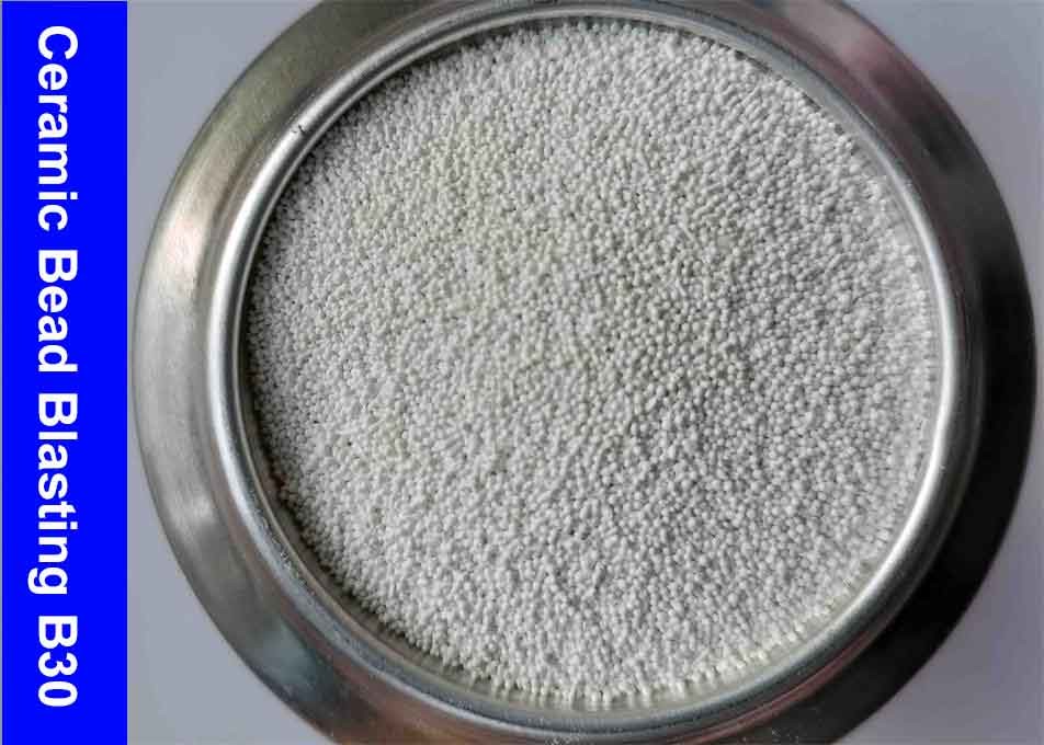Ceramic Blasting Beads Microblast Media / Deburring Bead Blasting Material